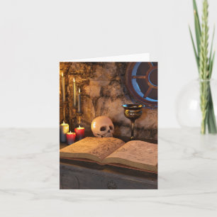 Gothic Dark Academia Kerzenbeleuchtete Studienkuns
