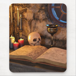 Gothic Dark Academia Kerzenbeleuchtete Studienkuns Mousepad