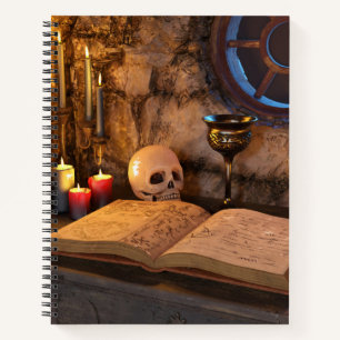 Gothic Dark Academia Kerzenbeleuchtete Studienkuns Notizbuch