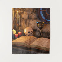 Gothic Dark Academia Kerzenbeleuchtete Studienkuns