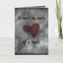 Gothic Dark Aesthetic Heart's Shadows Valentinstag Feiertagskarte