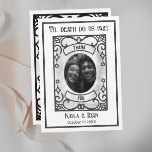 Gothic Dark and Moody Wedding Dankeskarte