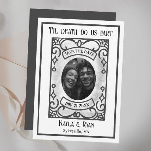 Gothic Dark and Moody Wedding Save The Date