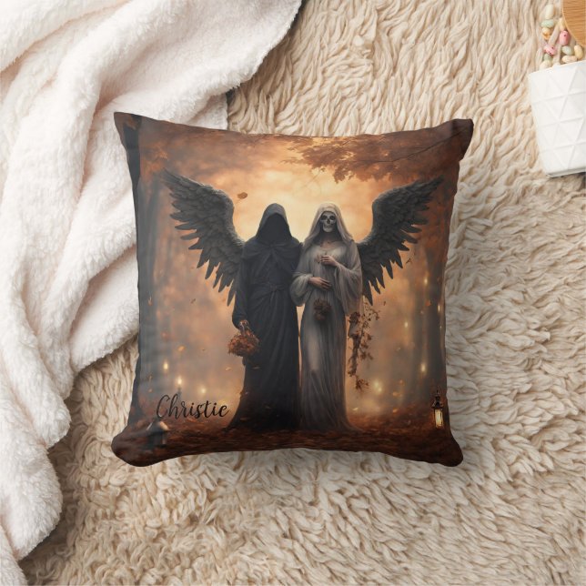 Gothic Dark Angel Couple Kissen (Decke)