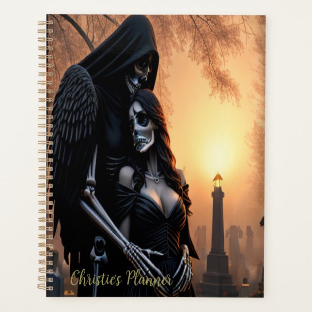 Gothic Dark Angel Couple personalize Planer (Vorderseite)