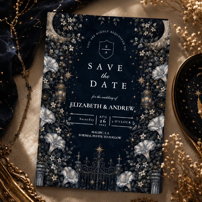 Gothic Dark Celestial Hochzeit Save The Date (Von Creator hochgeladen)