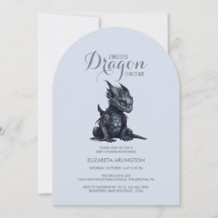 Gothic Dark Dragon Baby Shower Einladung