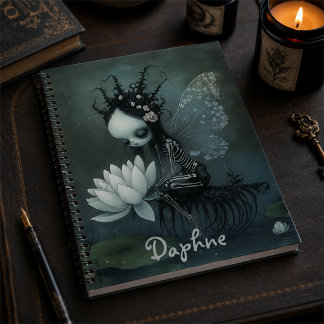 Gothic Dark Fantasy Fairy Skeleton Individuelle Na Notizbuch