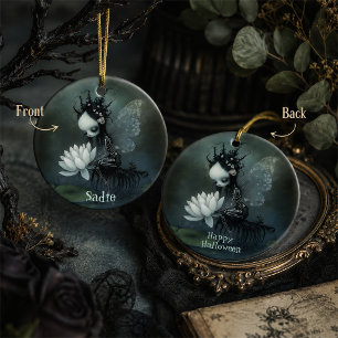 Gothic Dark Fantasy Fairy Skeleton Individuelle Na Ornament