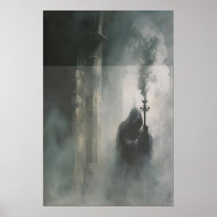 Gothic Dark Figure Art, Dark Academia Gothic Poster