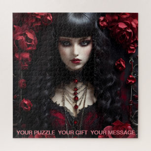 Gothic Dark Friedhof Mädchen Puzzle