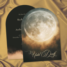 Gothic Dark Full Moon Arch Wedding