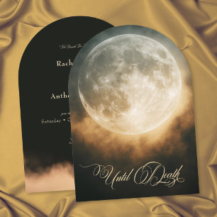 Gothic Dark Full Moon Hochzeit Einladung