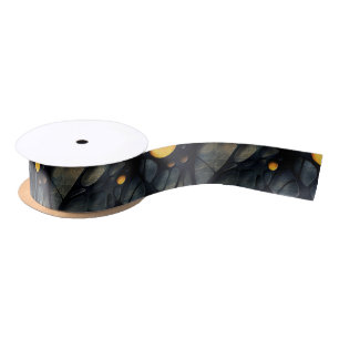 Gothic Dark Gefühl Black and Yellow Satinband