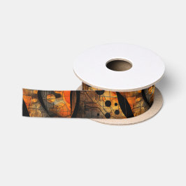 Gothic Dark Gefühl Black Yellow Satinband