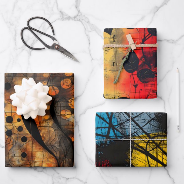 Gothic Dark Gefühl deprimierend Geschenkpapier Set (Vorderseite)