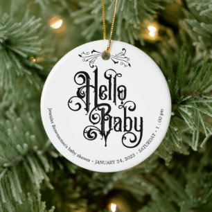 Gothic Dark Hallo Danke Keramik Ornament