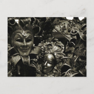 Gothic Dark Masquerade Masken Black Postkarte