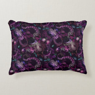 Gothic Dark Pink Tentacle mit Blume Dekokissen