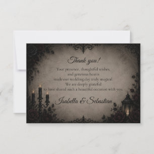 Gothic Dark Romance Hochzeit Dankeskarte