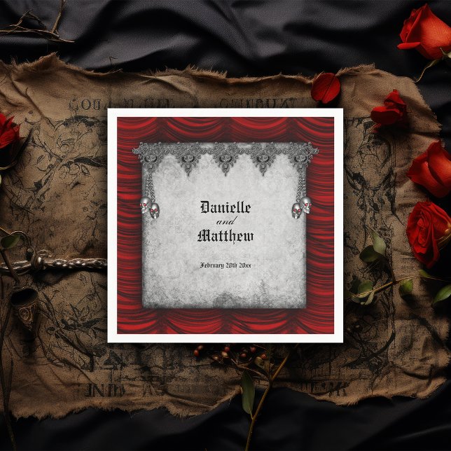 Gothic Dark Romance Wedding Serviette (Von Creator hochgeladen)