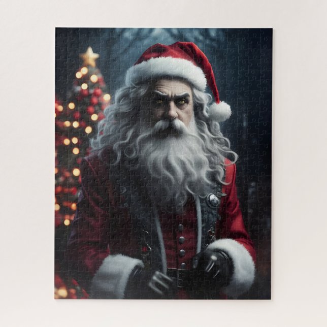 Gothic Dark Santa Claus Alternative Christmas Puzzle (Vertikal)