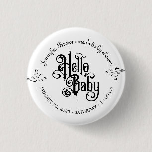 Gothic Dark Vintage Hallo Baby Button