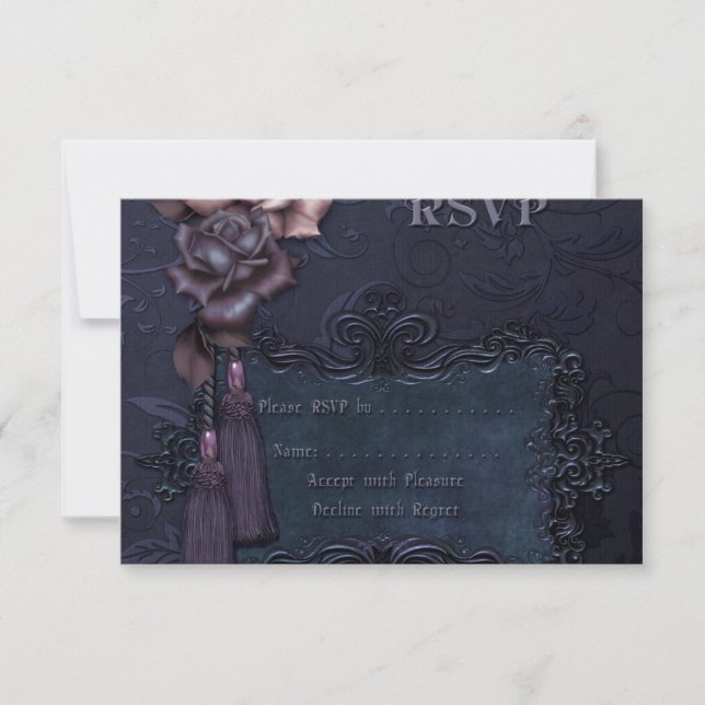 Gothic Dark Wedding RSVP-Karte RSVP Karte (Vorderseite)