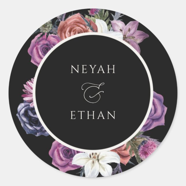 Gothic Dark Wedding Siegel Halloween Sticker N100 (Vorderseite)