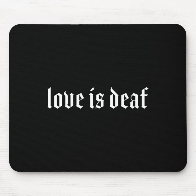 Gothic Deaf ASL Hand Gesture Deaf Hörverlust Awa Mousepad (Vorne)