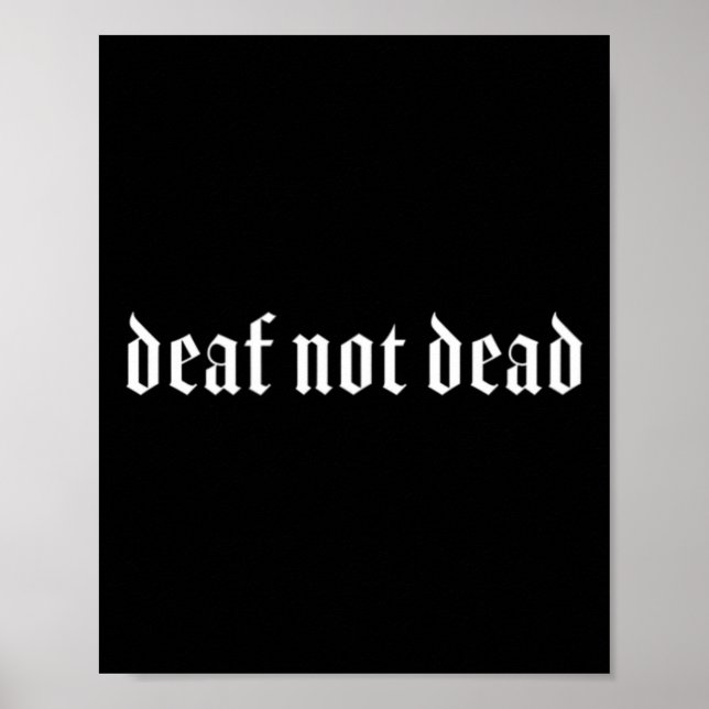 Gothic Deaf ASL Hand Gesture Deaf Hörverlust Awa Poster (Vorne)