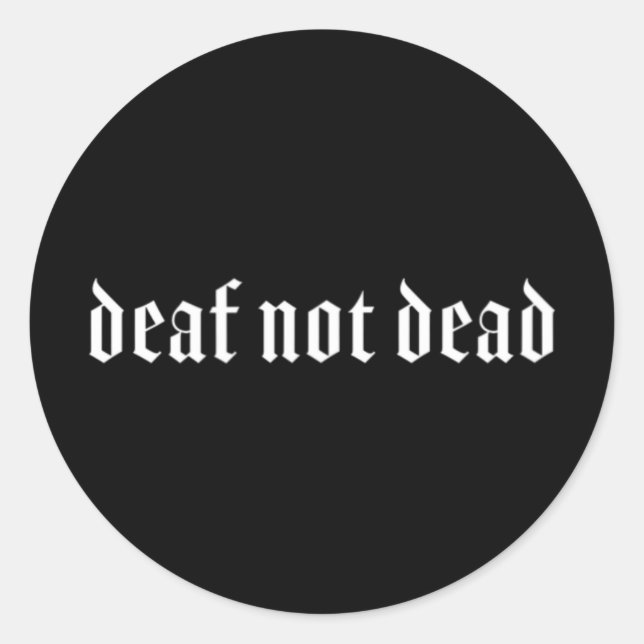 Gothic Deaf ASL Hand Gesture Deaf Hörverlust Awa Runder Aufkleber (Vorderseite)