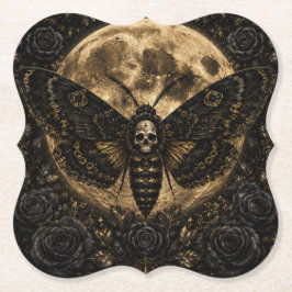 Gothic Death Moth Hochzeit - Dunkle Romantik Untersetzer