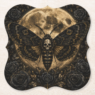 Gothic Death Moth Hochzeit - Dunkle Romantik Untersetzer