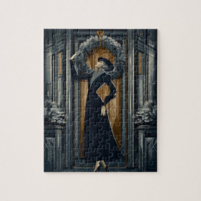 Gothic Deco | Dark Academia Kranz Puzzle (Vertikal)