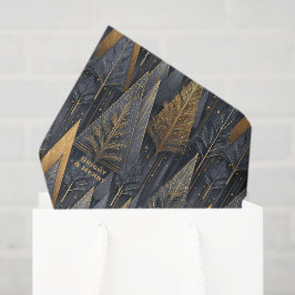 Gothic Deco | Goldene geometrische Bäume Seidenpapier