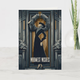 Gothic Deco | Moderner Kranz Feiertagskarte
