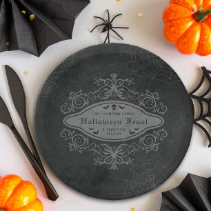 Gothic Decorative Macabre Banner Halloween-Party Pappteller
