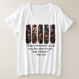 Gothic-Dekor, Gruseliges Halloween Große Größe T-Shirt