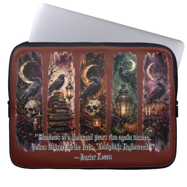 Gothic-Dekor, Gruseliges Halloween Laptopschutzhülle (Vorderseite)
