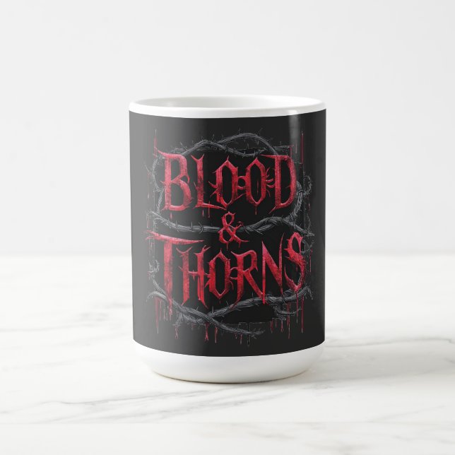 Gothic Design Blood & Thorns - Dunkel und Edgy Kaffeetasse (Mittel)