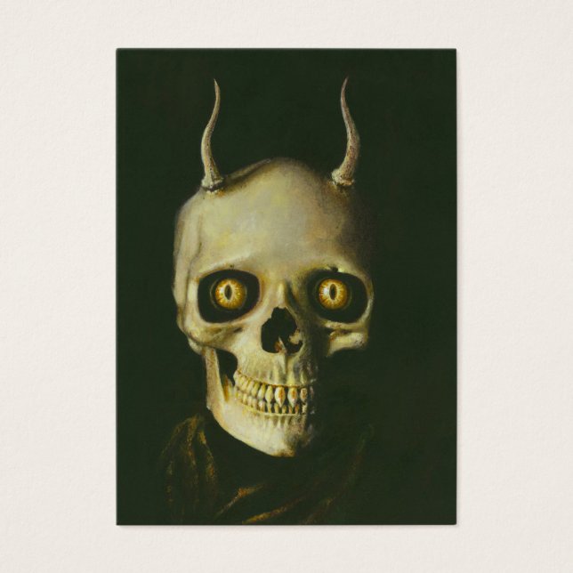 Gothic Devil Skull ACEO Business Card (Vorderseite)