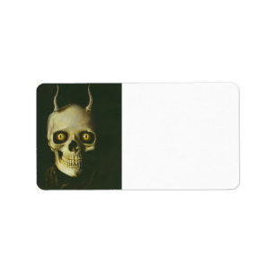 Gothic Devil Skull Lable Adressaufkleber