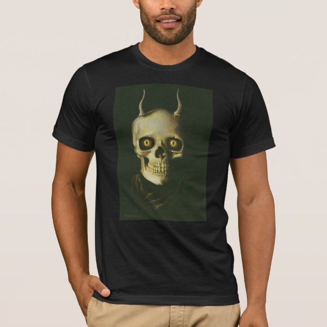 Gothic Devil Skull Mens T - Shirt (Vorderseite)