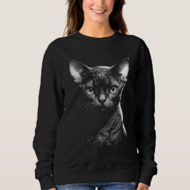 Gothic Devon Rex Art Women's Sweater Sweatshirt