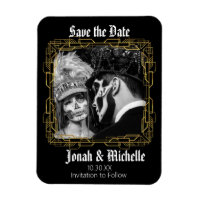 Gothic Dia De Los Muertos Save the Date