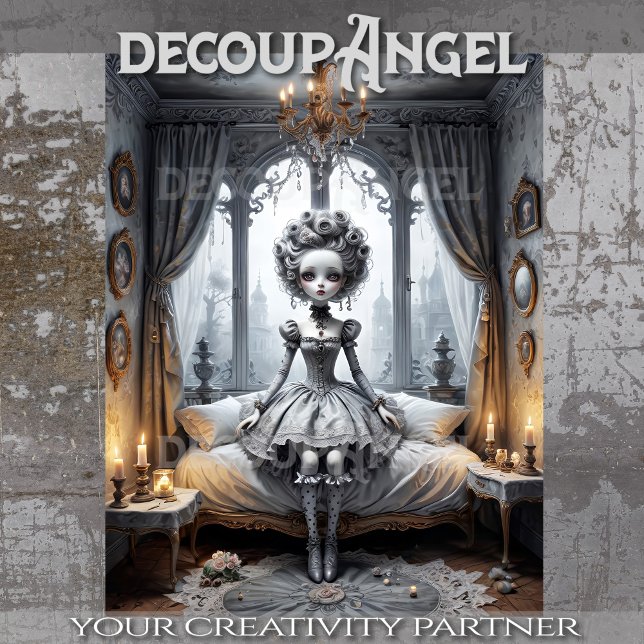 Gothic Doll Decoupage Seidenpapier (Von Creator hochgeladen)