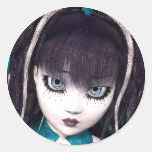 Gothic Doll Grunge Sticker (Vorderseite)