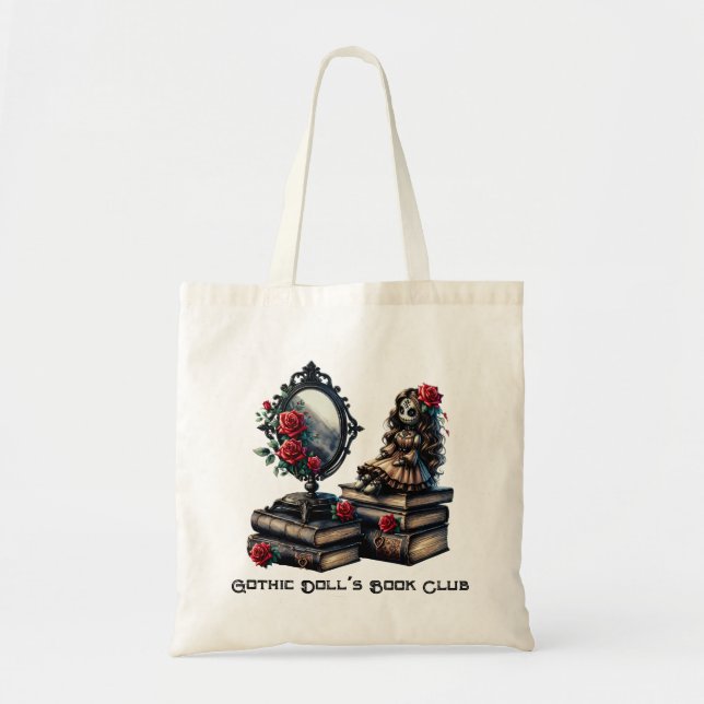 Gothic Doll's Book Club Tote Bag Tragetasche (Vorne)