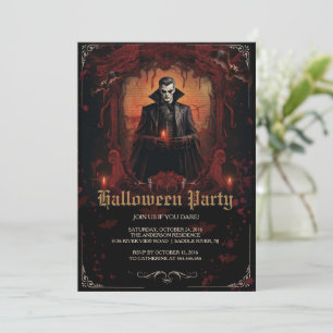 Gothic Dracula Halloween-Party Einladung